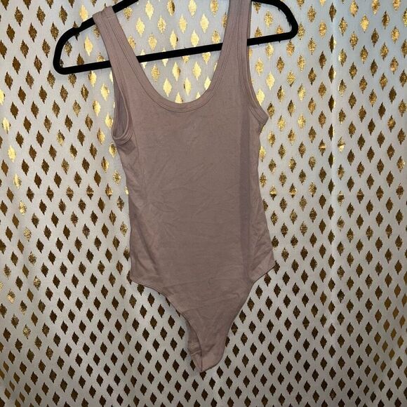 A New Day Double-Scoop Bodysuit Taupe nude lined size S - Picture 4 of 6